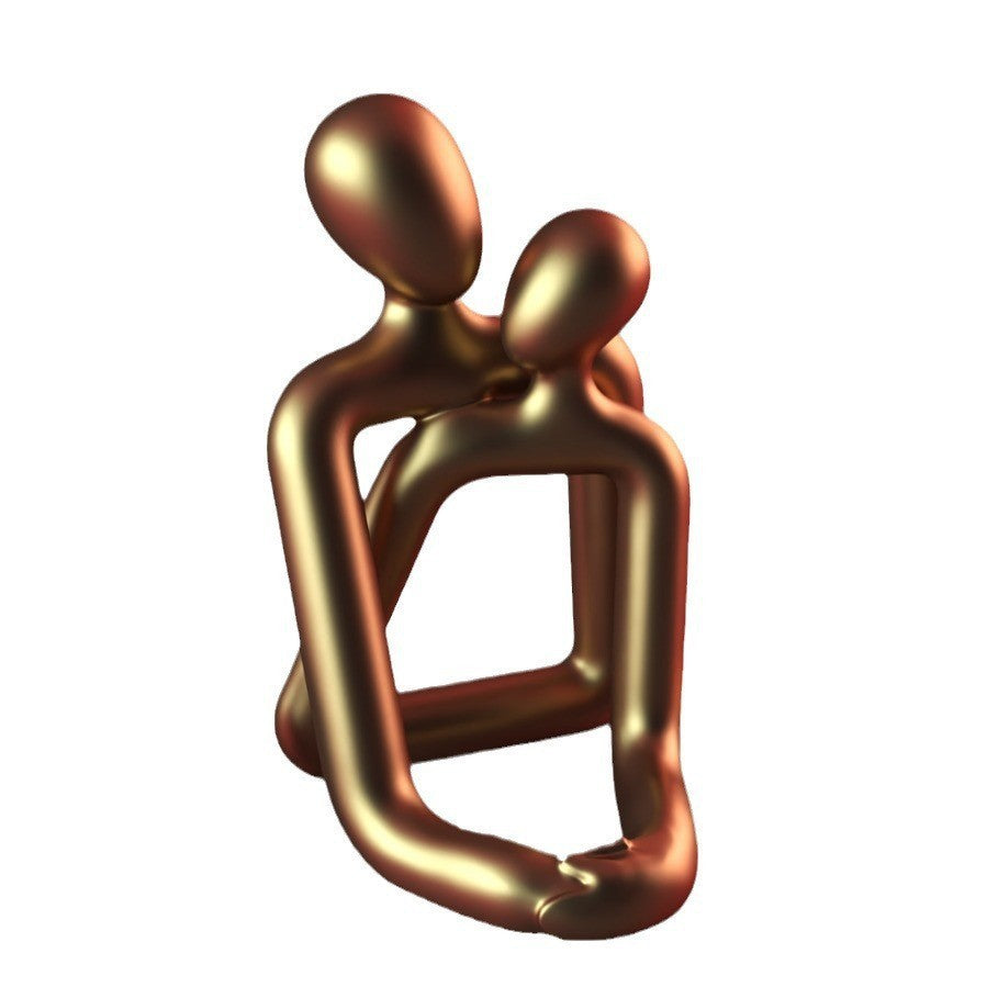 Heartwarming Loving Couple Resin Statue - A Timeless Modern Home Decor.