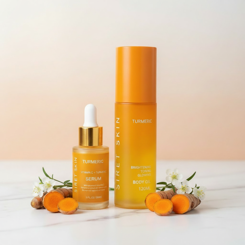 Turmeric Glow Bundle – Vitamin C Serum 30ML + Body Oil 120ML