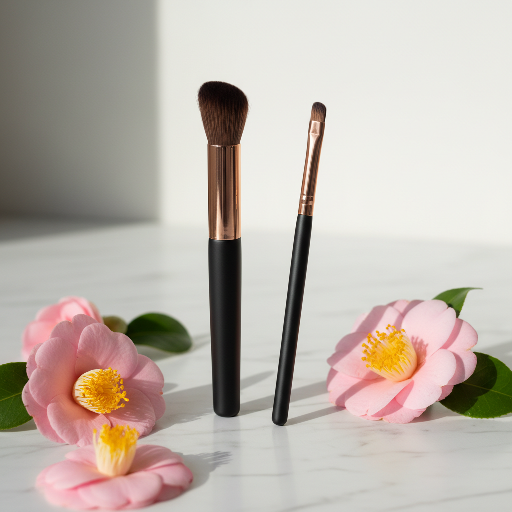 Ultra Thin Eyeliner and Eyebrow Brush Set - Professional Makeup Tools