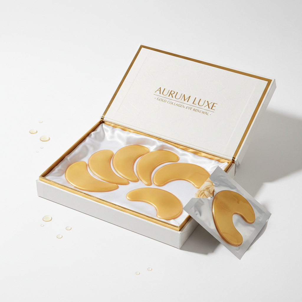 Mascarilla de Ojos con Colágeno y Oro 24k - Caja de 5 pares