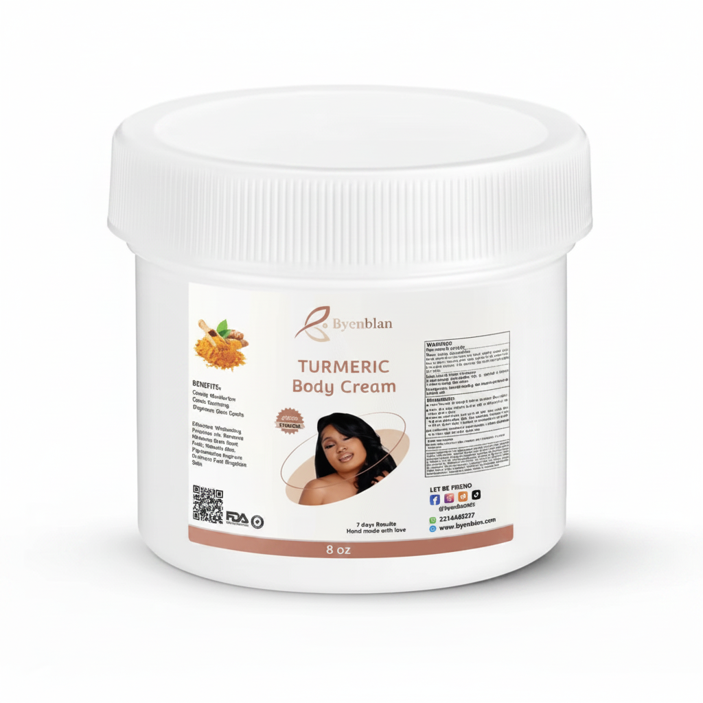 Turmeric Body Cream 8oz front view